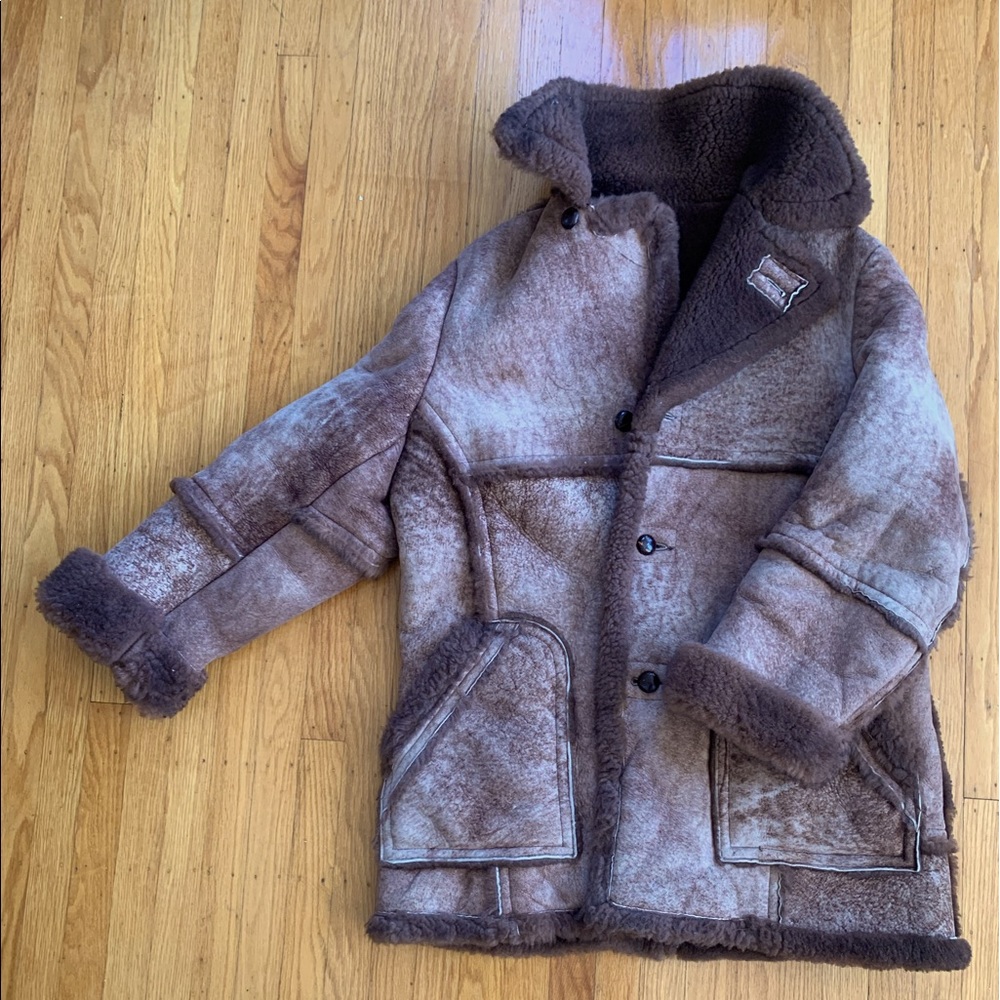 COOPER SPORTSWEAR - GENUINE SHEARLING SHEEPSKIN FUR RANCHER COAT - SZ 46